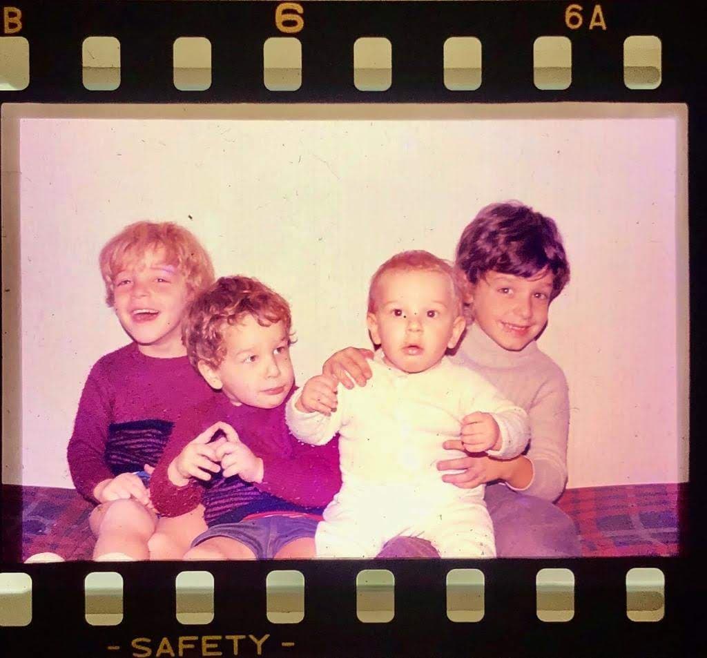 Four siblings in the original family photo