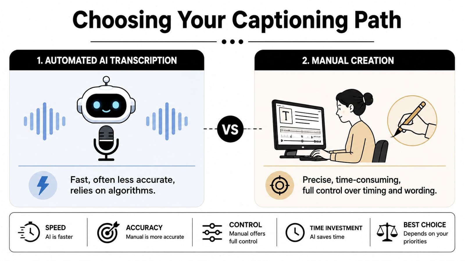 Choosing Your Captioning Path