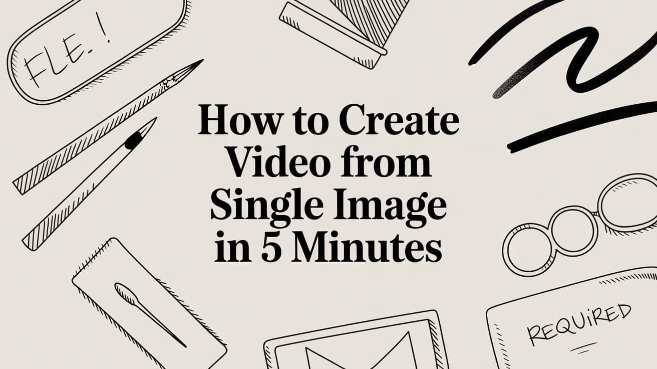 How to Create Video From Single Image in 5 Minutes