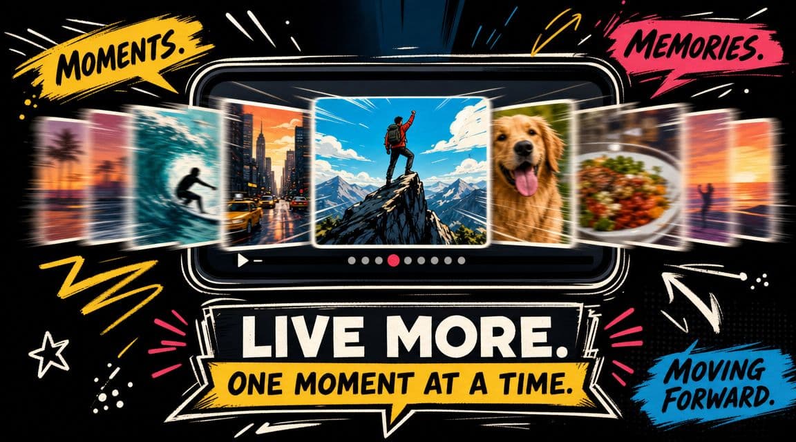 Captioning Short Clips and Photo Animations