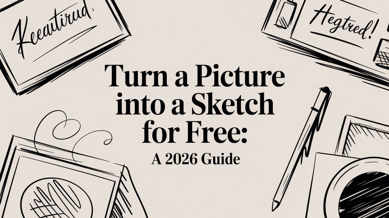 Turn a Picture Into a Sketch for Free: A 2026 Guide