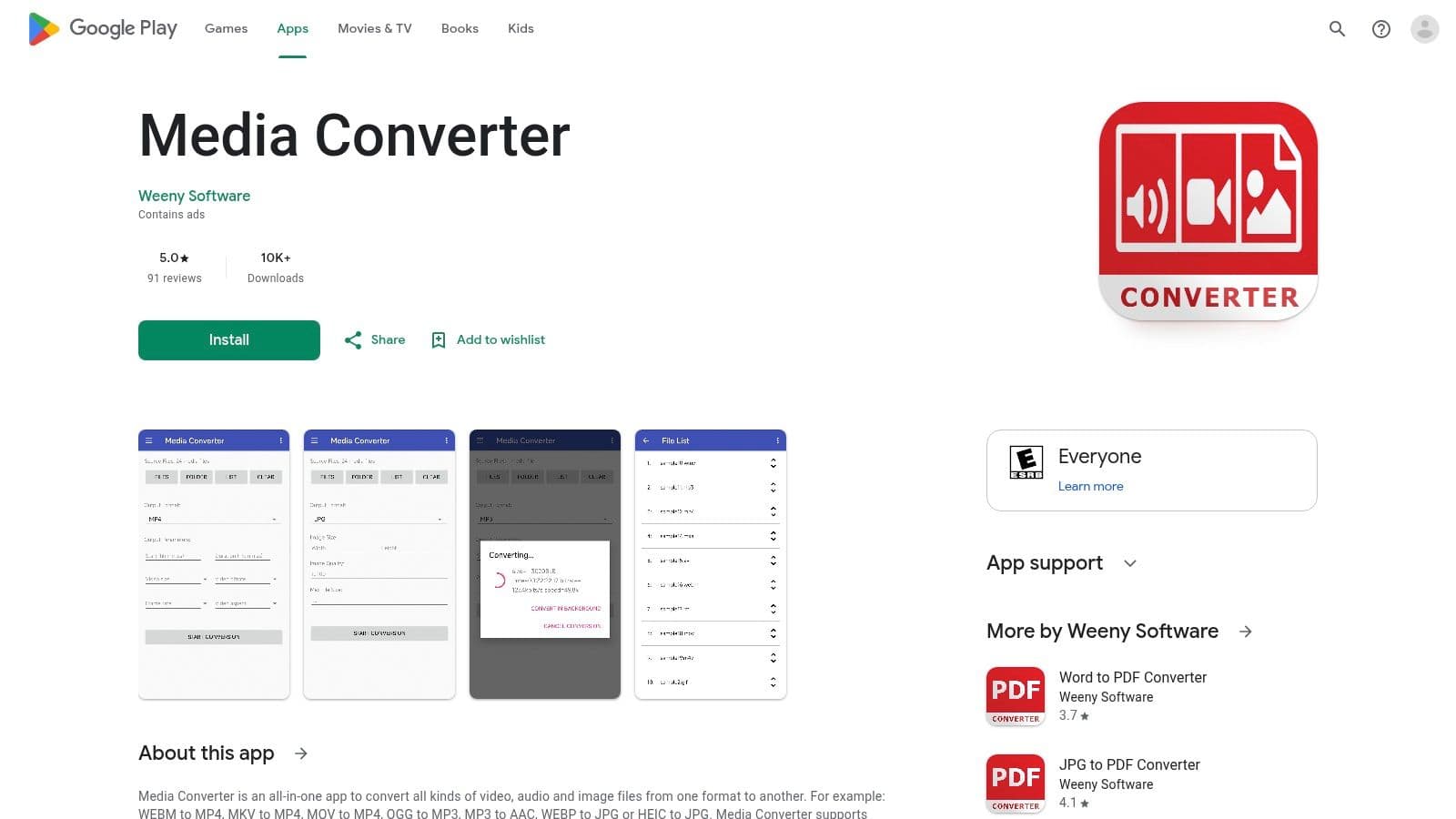 Media Converter (by Weeny Software)